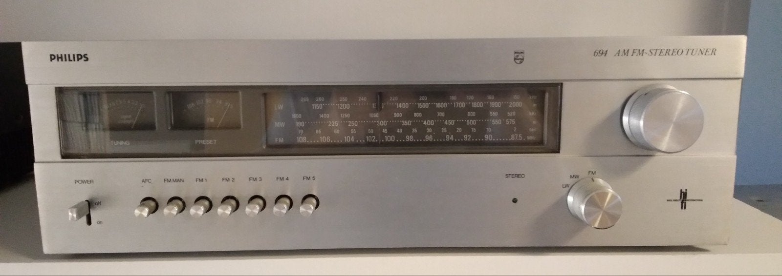 Philips Hifi Tuner 22AH594., Ophalen, Gebruikt, Tuner of Radio, Philips