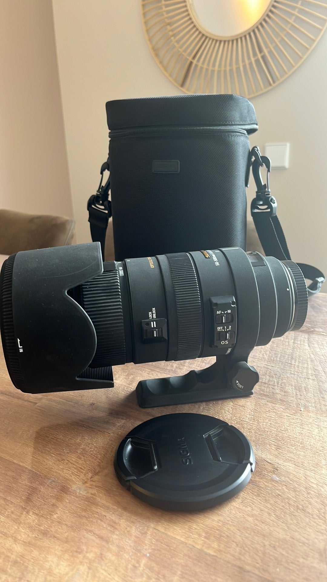 Sigma 50-500mm OS HSM + Velbon Sherpa 250R statief, Sigma, Zo goed als nieuw, Canon EF, Telelens