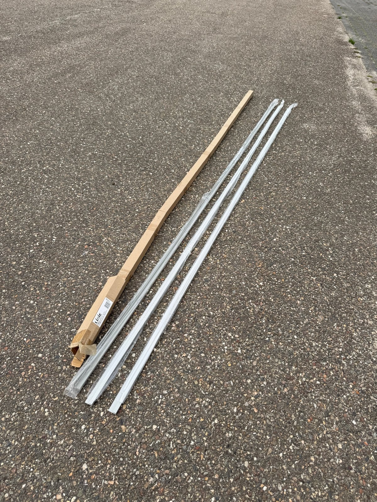 Linie Hoek- en Zijprofielen voor Douchewandbekleding RAL7038, Ophalen, Nieuw, Rvs, Douche