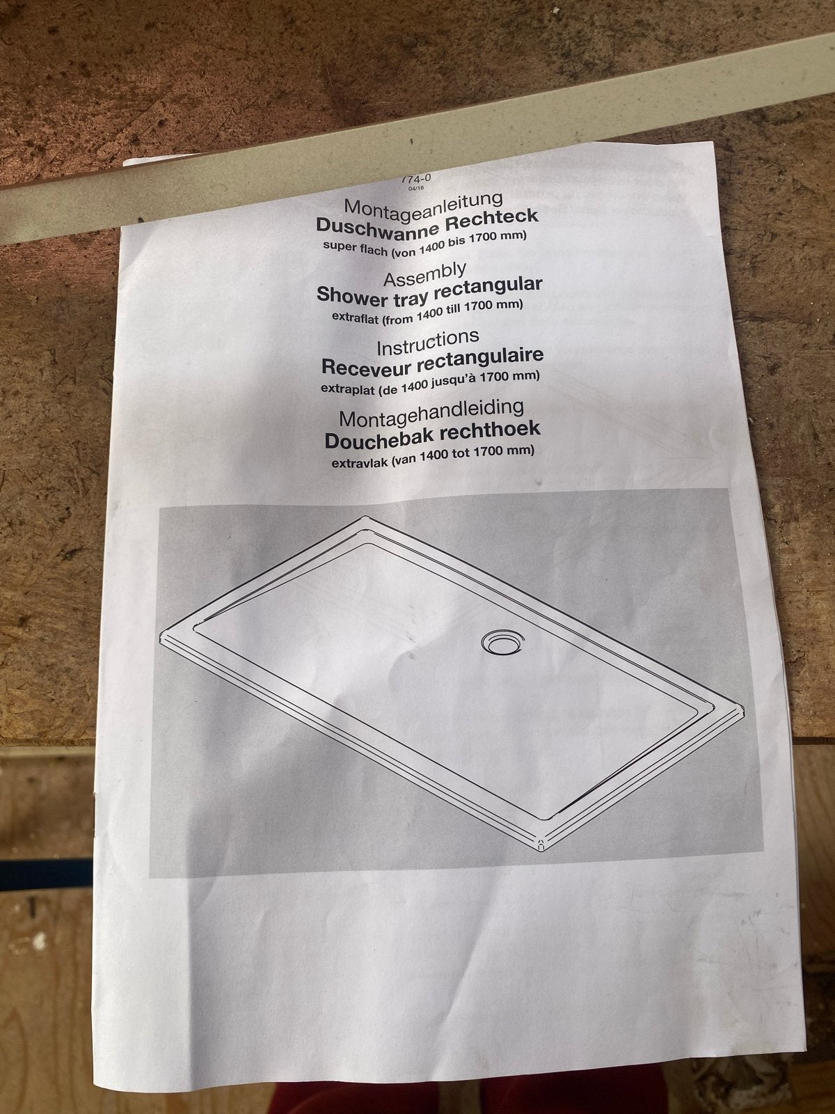 Douchebak rechthoekig - Nieuw in verpakking, Ophalen, Nieuw, Douche