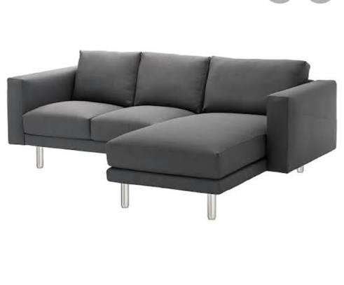 IKEA NORSBORG 2-zitsbank met chaise longue – Goede staat, Ophalen, Gebruikt, Driepersoons