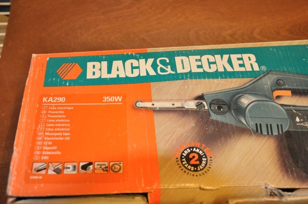 Black & Decker KA290 Bandschuurmachine 350W, Ophalen, Gebruikt, Minder dan 600 watt, Bandschuurmachine