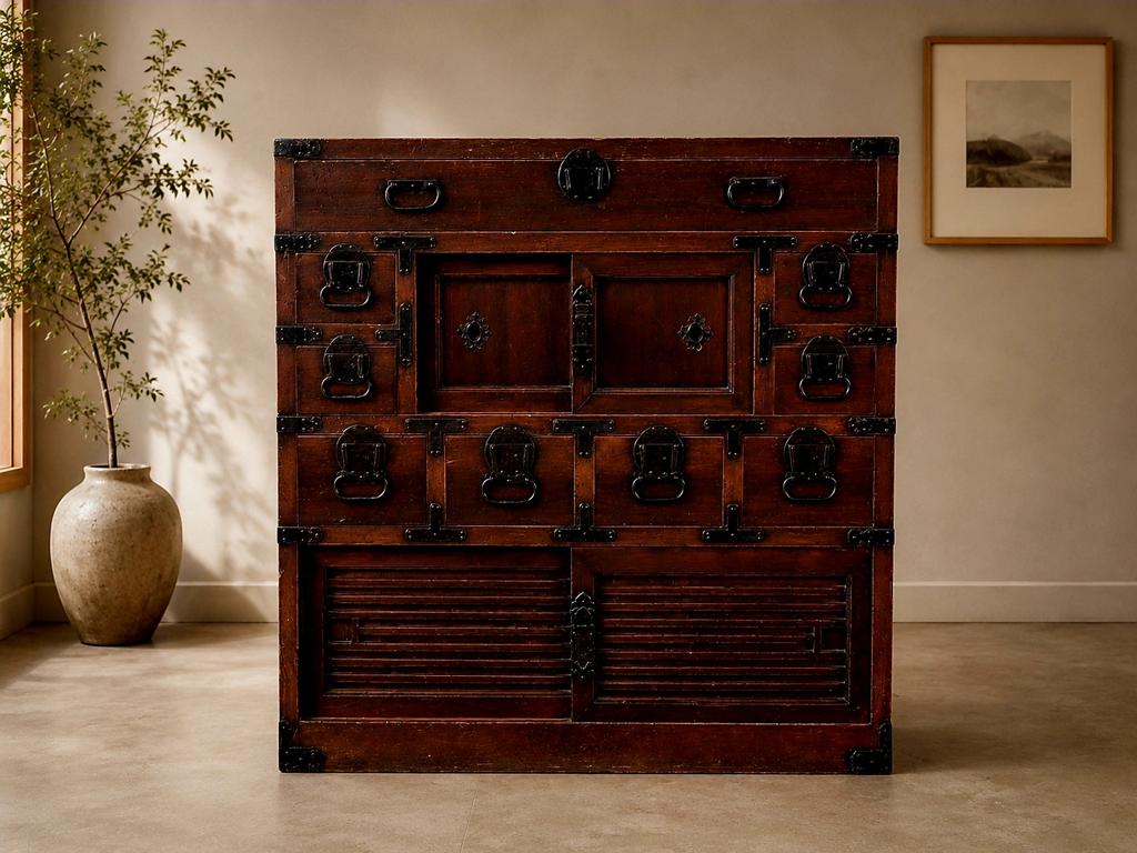 Antieke Japanse Tansu-kast - Taishō periode, Ophalen of Verzenden, 25 tot 50 cm