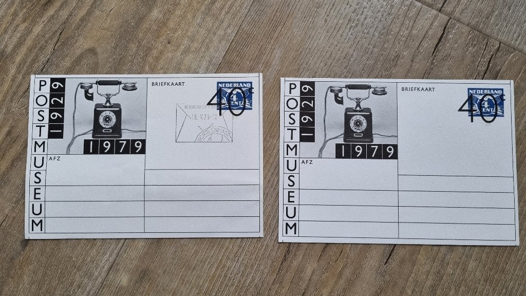Briefkaart Postmuseum 1929-1979 - 2 stuks, Postzegels en Munten, Ophalen of Verzenden, Onbeschreven, Nederland