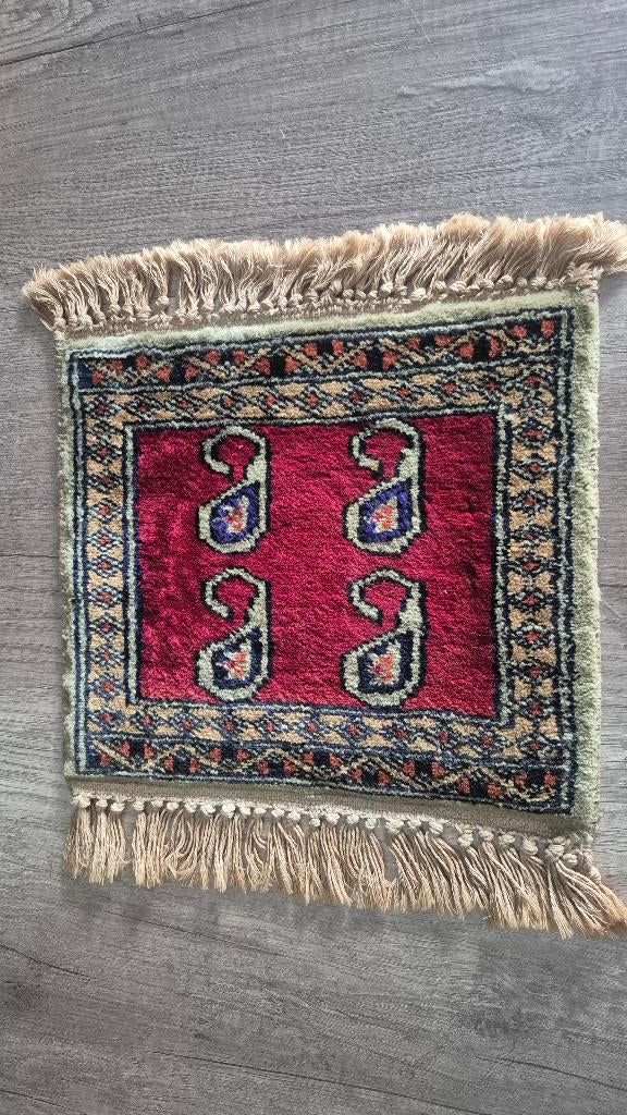 handgeknoopt Perzische tafelkleedje  (8), Ophalen of Verzenden, Gebruikt, Rechthoek, Binnen
