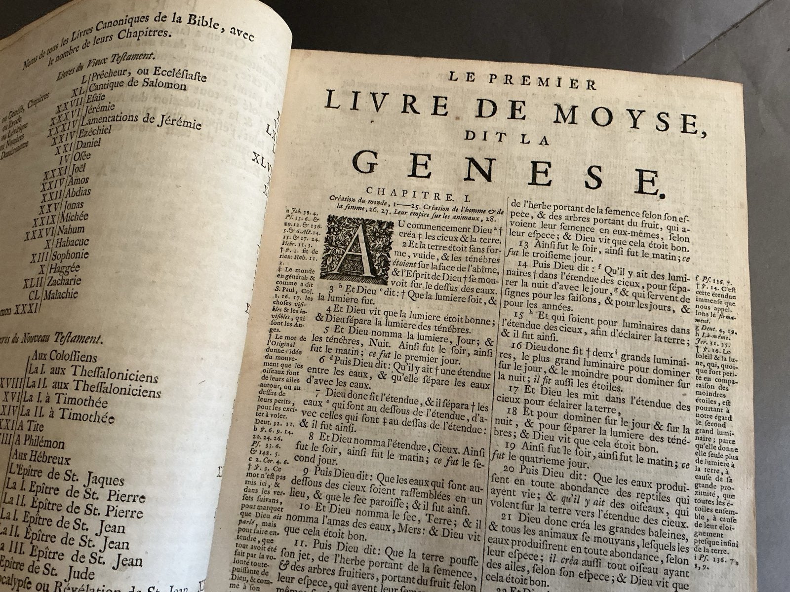 Zeldzame Bijbel: La Sainte Bible, 1742, David Martin, Verzenden