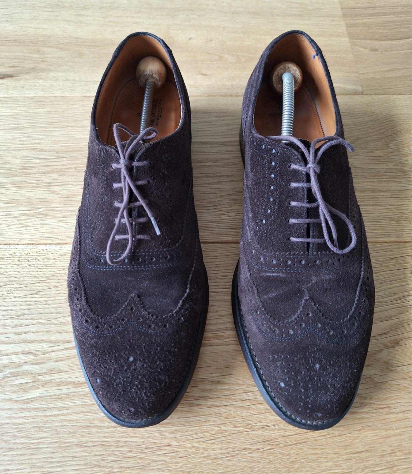 Van Bommel bruine suède brogues - maat 10H, Kleding | Heren, Bruin, Ophalen of Verzenden, Van Bommel, Gedragen