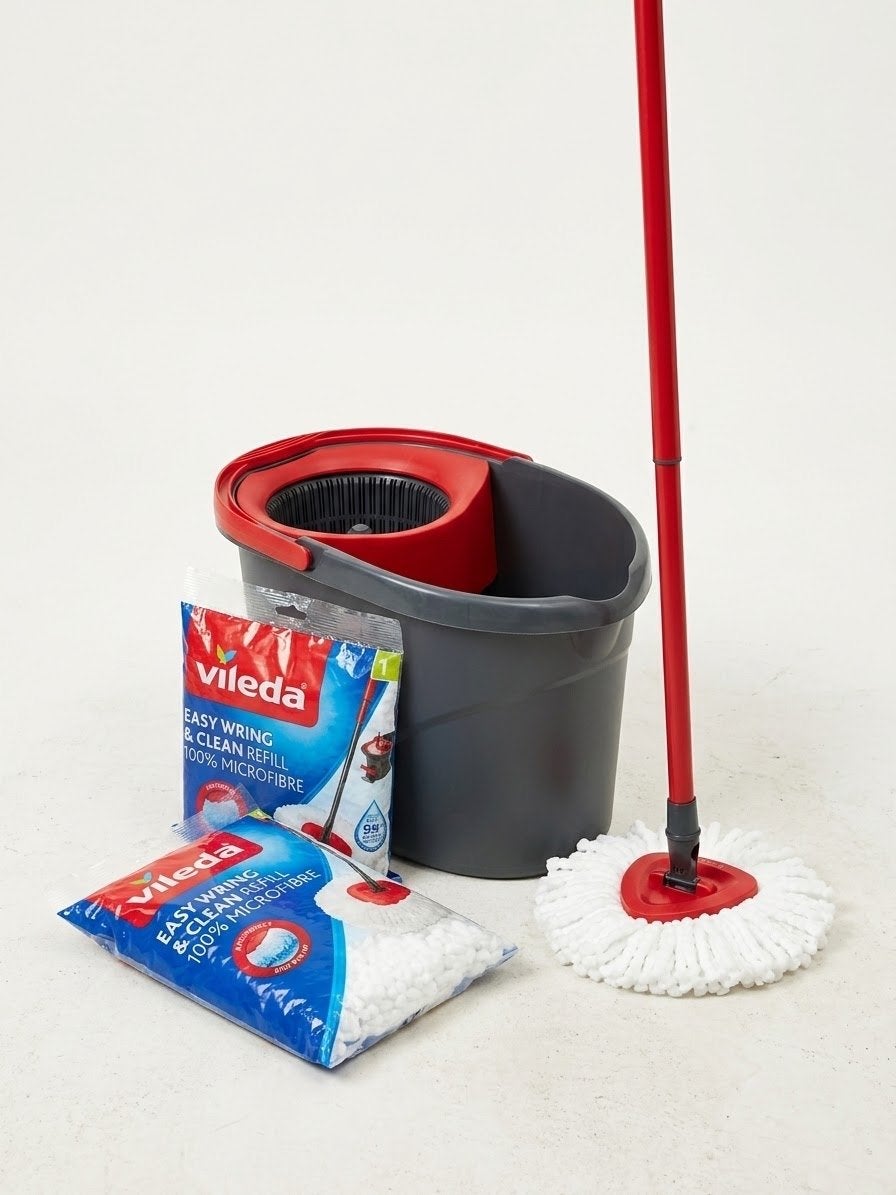 Vileda Easy Wring & Clean Dweilset met nieuwe navulling, Ophalen, Dweilemmer, -bak, of -wagen