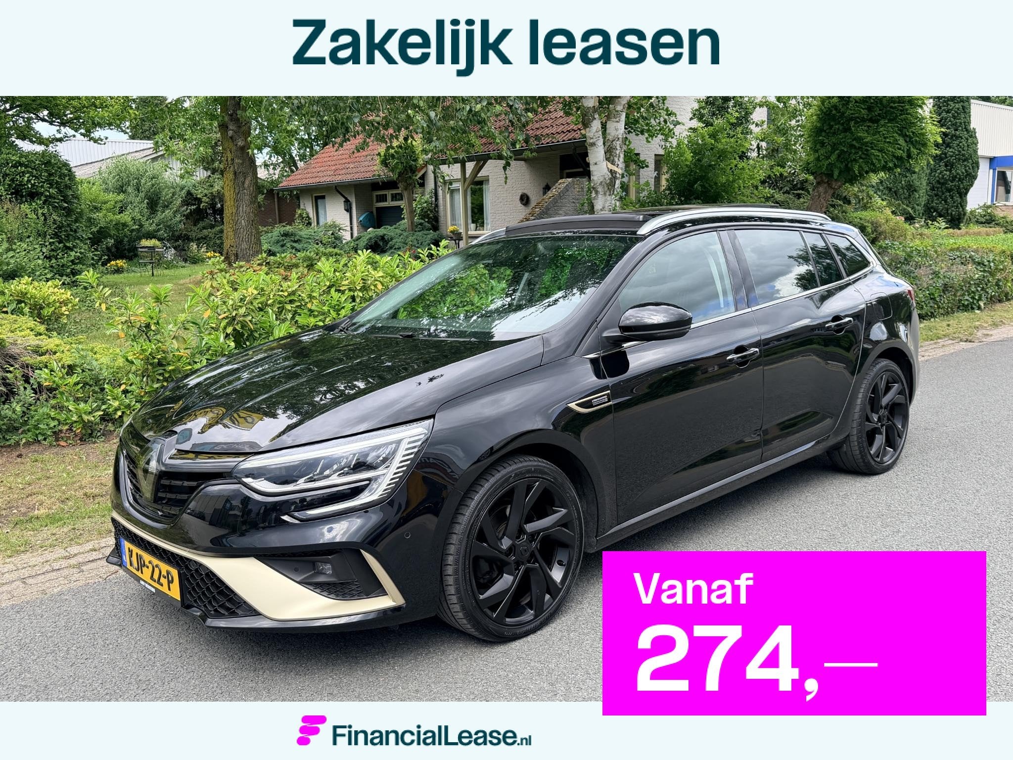 Renault Mégane Estate 1.6 E-Tech Plug-In Hybrid 160PK•Pan, Gebruikt, 4 cilinders, 1573 kg, Zwart
