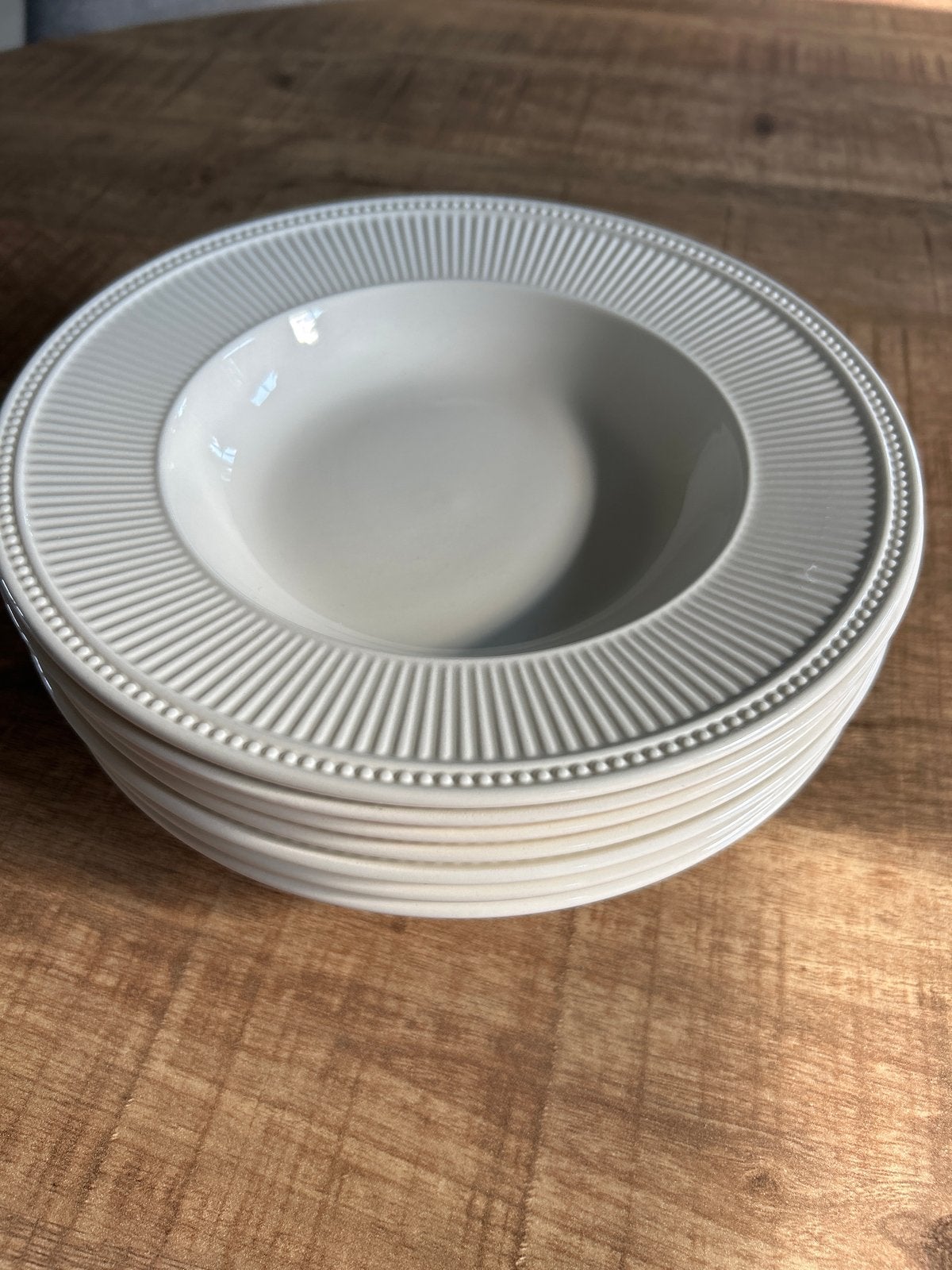 7X Wedgwood Windsor diepe borden, Ophalen of Verzenden, Zo goed als nieuw, Bord(en), Wedgwood