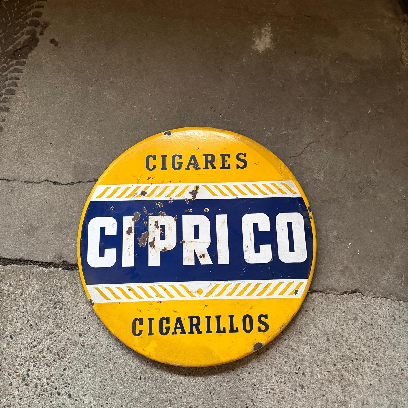 Ciprico emaille reclame bord, Verzamelen, Ophalen of Verzenden, Gebruikt, Reclamebord
