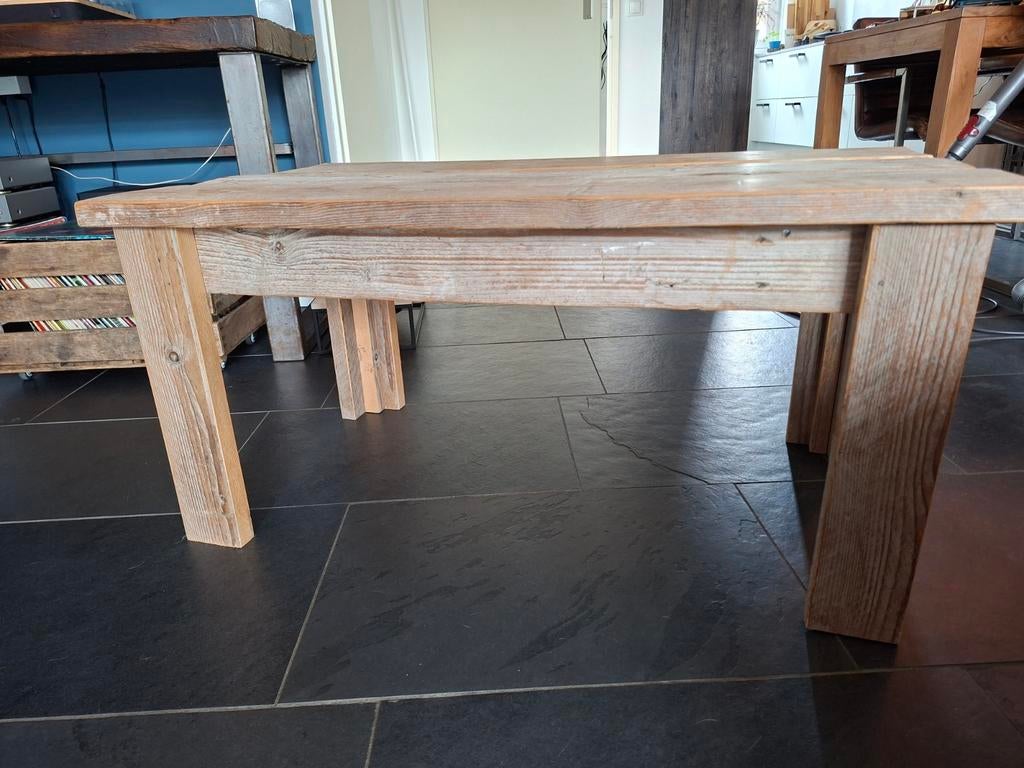 Robuuste Salontafel van Steigerhout, Ophalen, Gebruikt, 50 tot 100 cm, Robuust, Landelijk