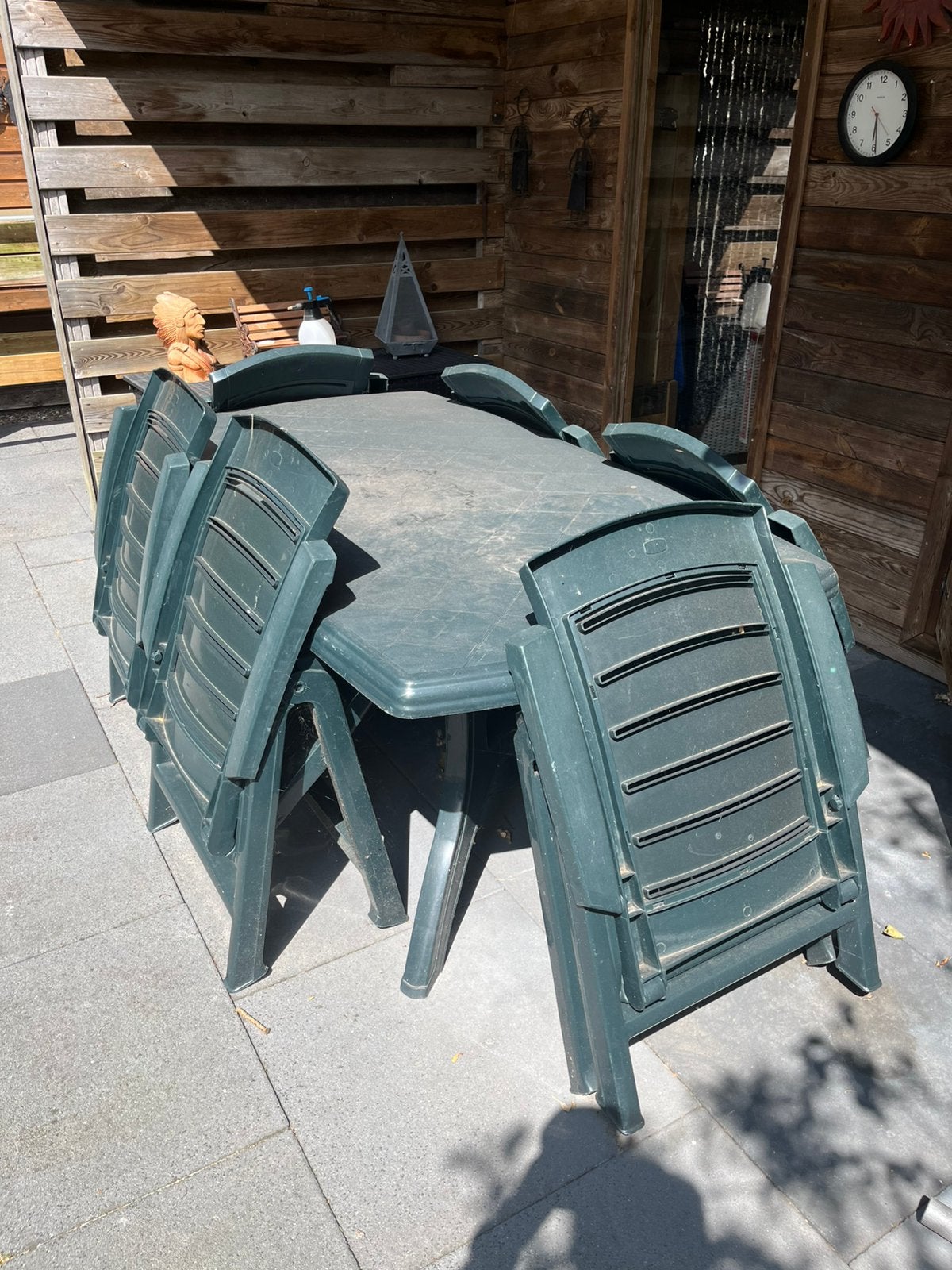 Tuinset, Tuin en Terras, Ophalen, Kunststof, Gebruikt, 6 zitplaatsen