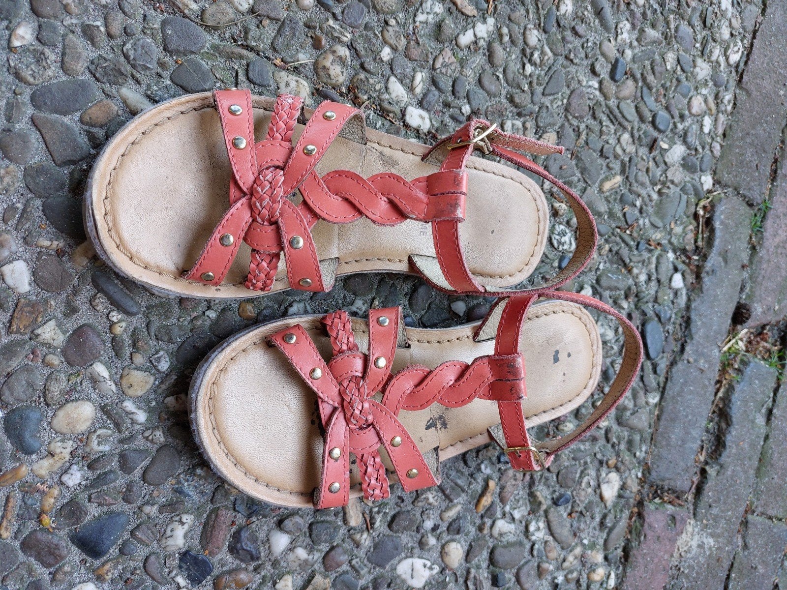 Koraalkleurige sandaaltjes Shoesme maat 31., Gebruikt, Meisje, Overige typen, Ophalen of Verzenden