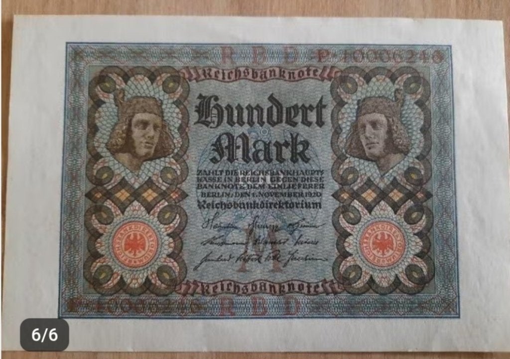 100 mark duitse bankbiljetten, Postzegels en Munten, Ophalen of Verzenden, Duitsland, Los biljet