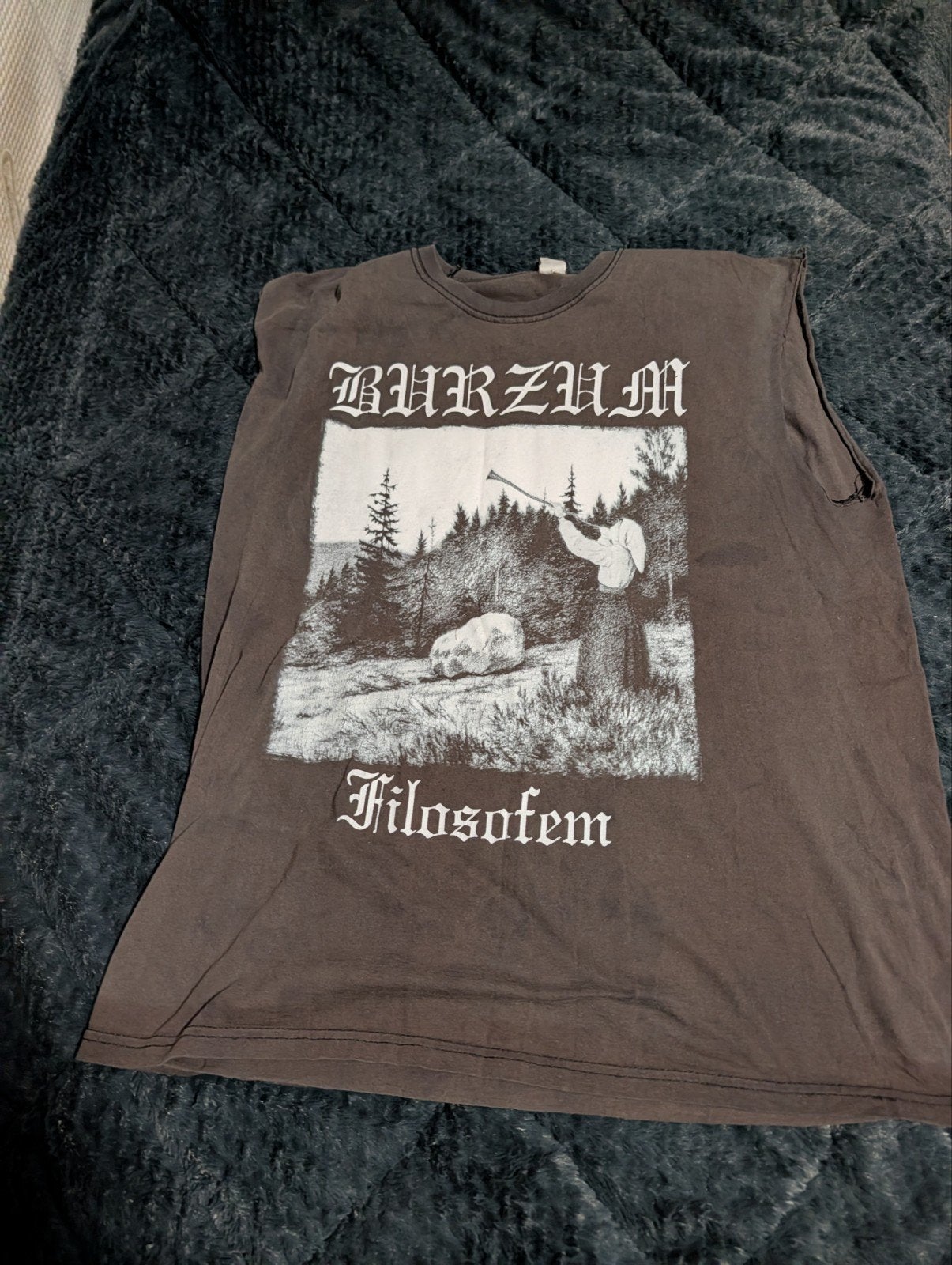 Burzum Filosofem T-shirt XL- Zeldzaam vintage bandshirt, Zwart, Overige maten, Ophalen of Verzenden, Gedragen