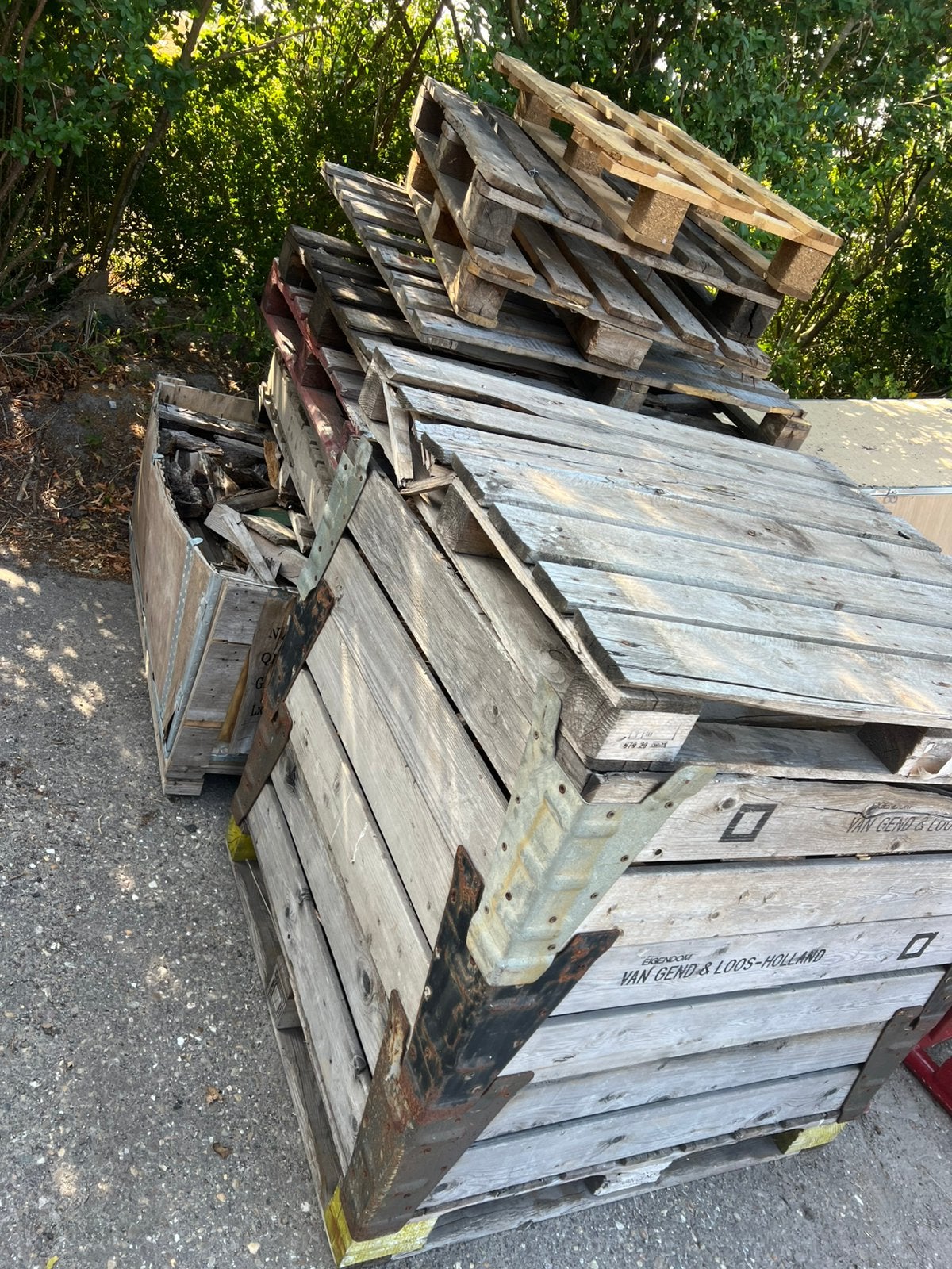 Partij pallethout stookhout vuurkorf buiten kachel hout, Minder dan 3 m³, Ophalen, Overige houtsoorten, Blokken