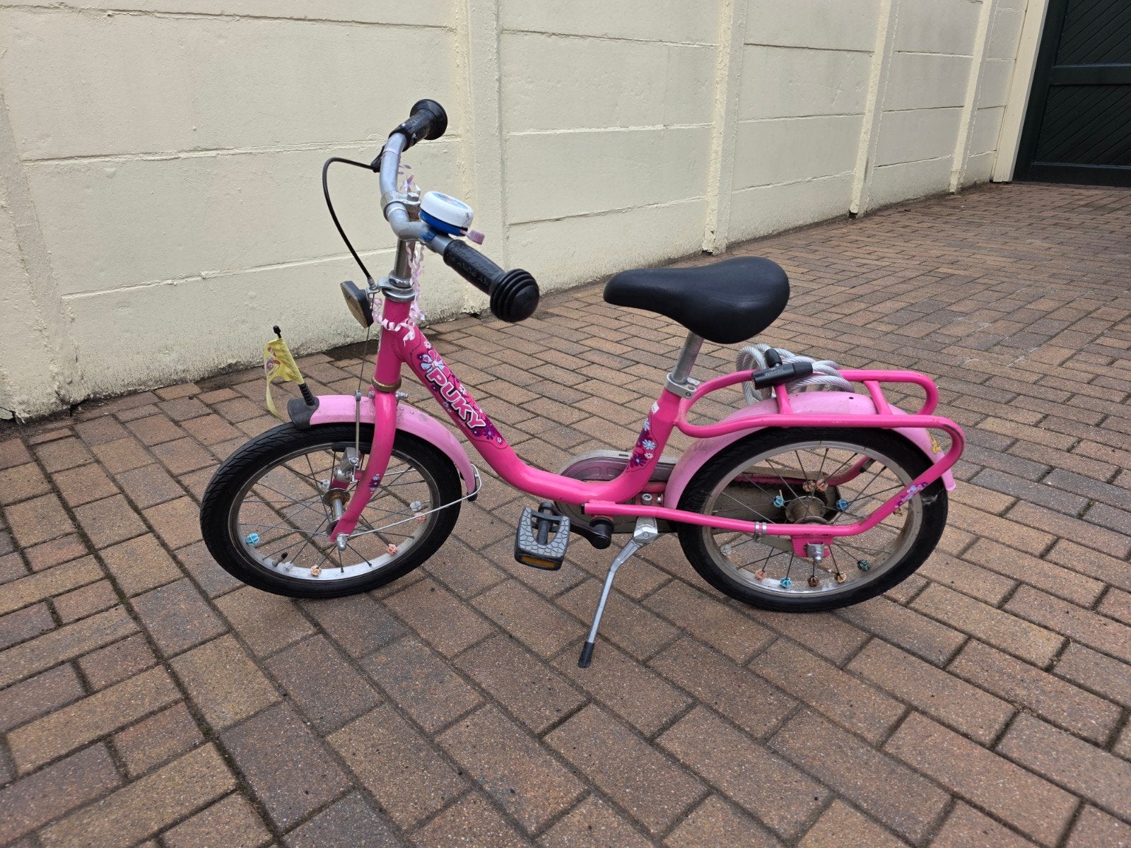 Roze Puky kinderfiets 12 inch zonder zijwieltjes, Fietsen en Brommers, Ophalen, Terugtraprem, Gebruikt, Puky