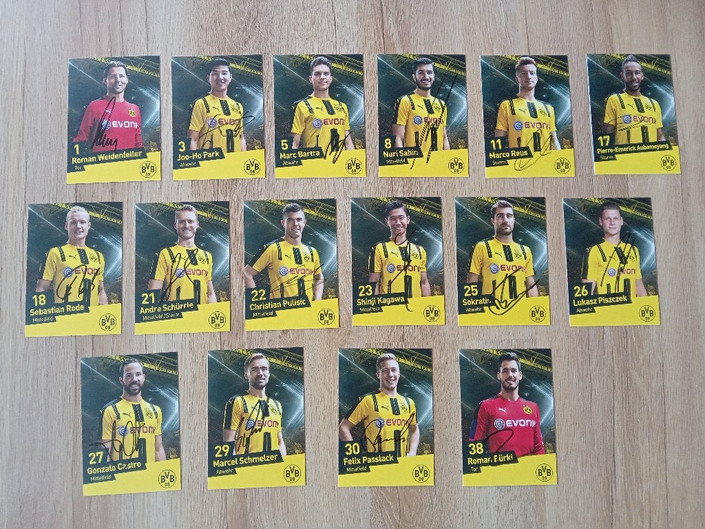 2016-2017 set spelerskaarten van Borussia Dortmund, Ophalen of Verzenden, Nieuw, Buitenlandse clubs, Spelerskaart