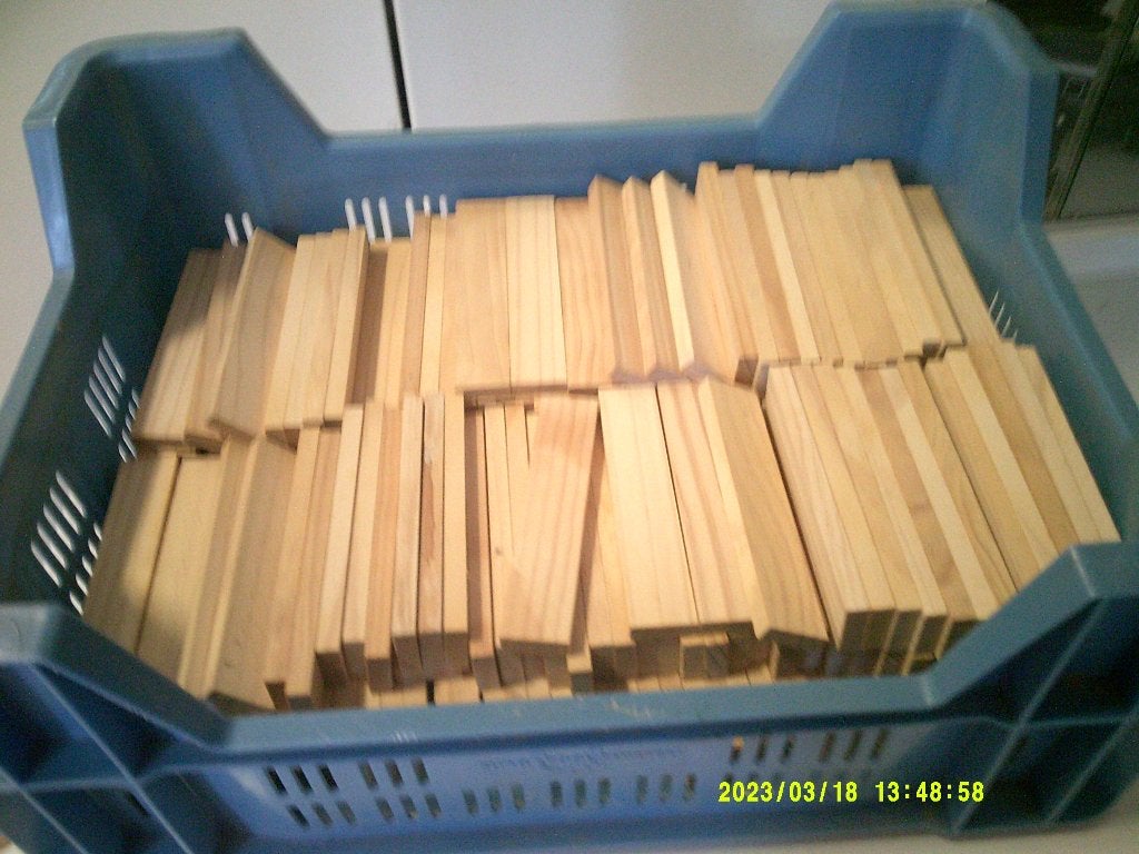 300 stuks blanke kapla, Kinderen en Baby's, Speelgoed | Houten speelgoed, Ophalen of Verzenden, Zo goed als nieuw, Overige typen