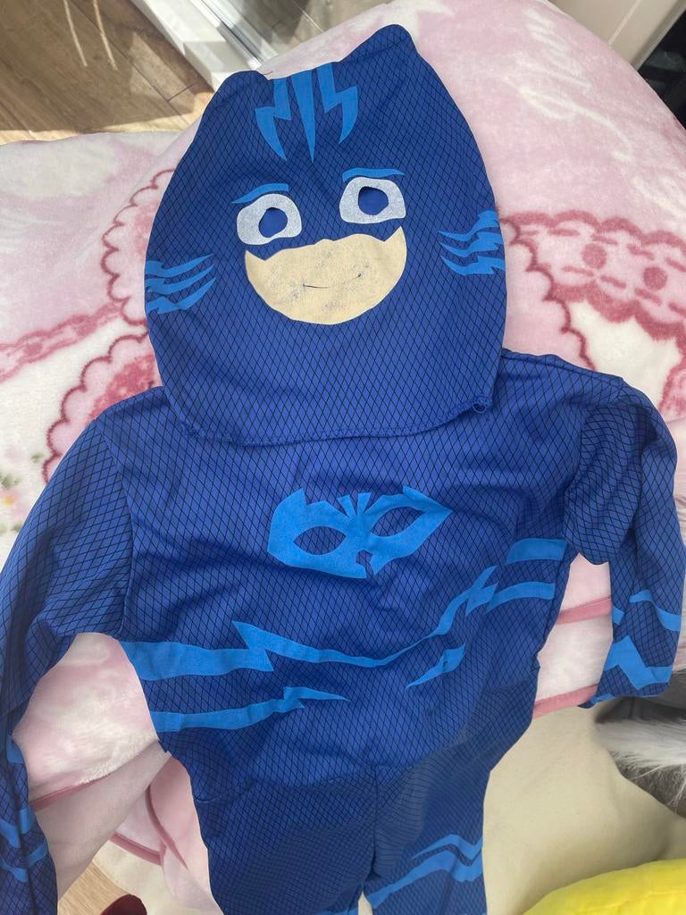 PJ Masks Catboy kostuum maat 4-6 jaar met masker, Ophalen of Verzenden, Gebruikt, 110 t/m 116, Jongen of Meisje