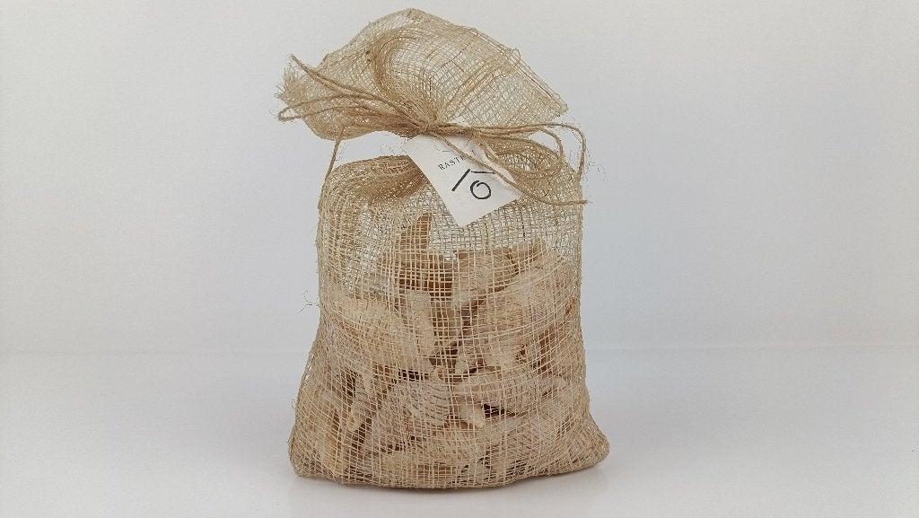 Rasteli zak schelpen wit +- 240 gram, Meerkleurig, Verzenden, Nieuw, Mediterraans