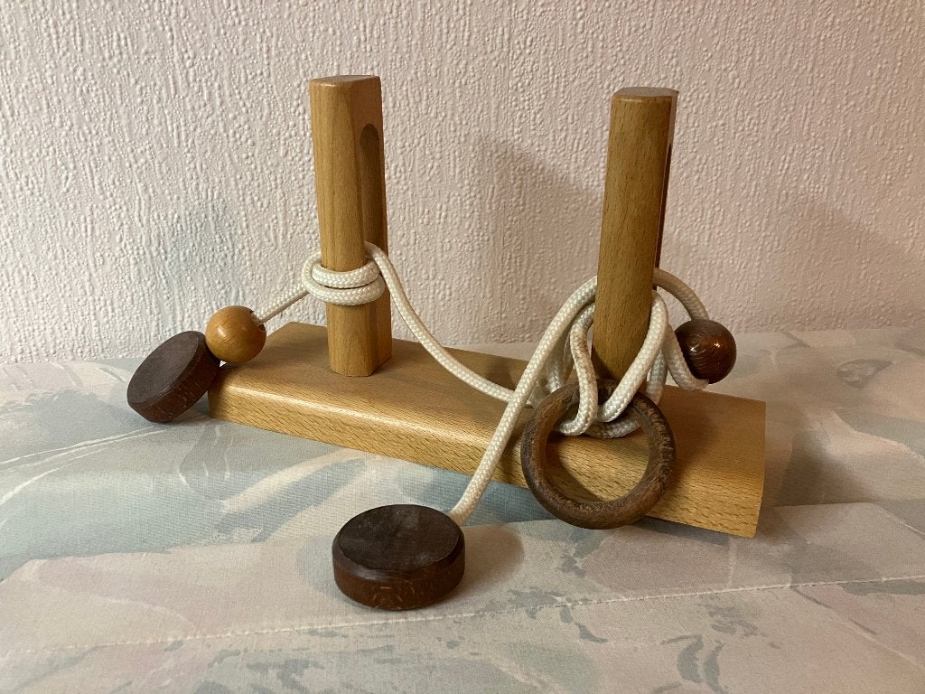 5  HOUTEN  PUZZELS, Een of twee spelers, Ophalen of Verzenden, Nieuw