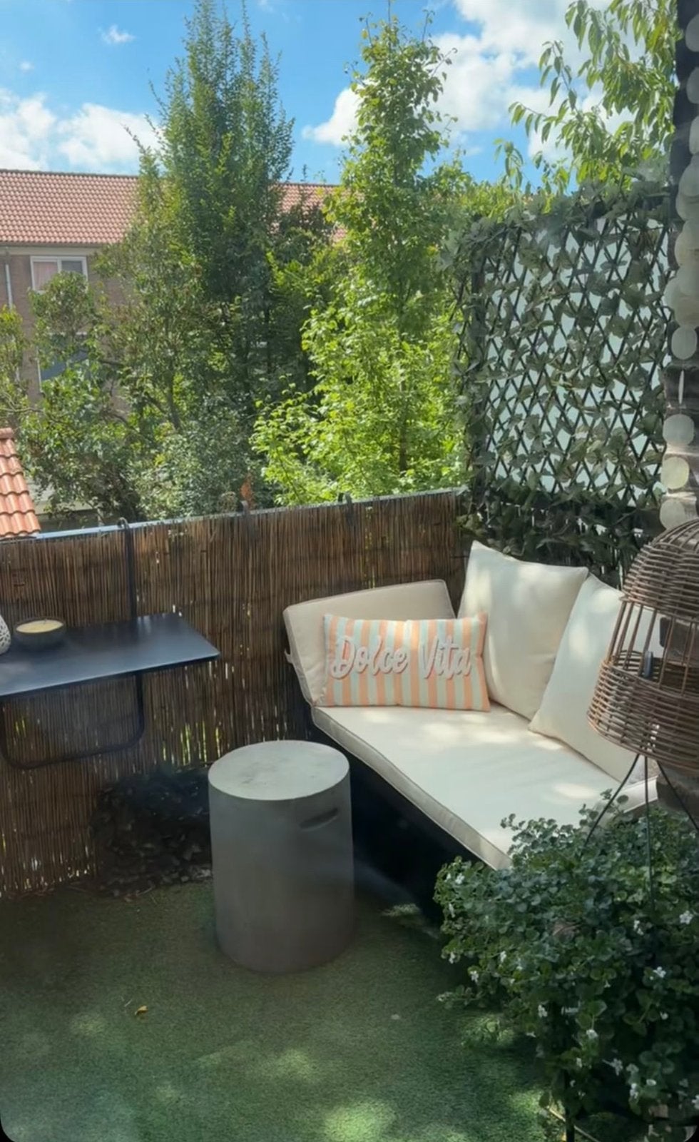 Buiten bankje, Tuin en Terras, Tuinsets en Loungesets, Ophalen, Zo goed als nieuw, 2 zitplaatsen