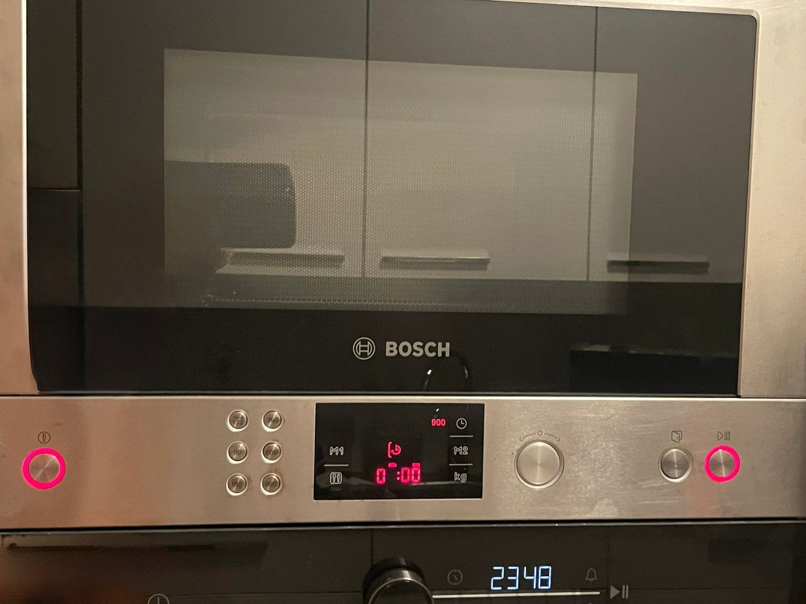 Bosch inbouw magnetron 900W, Ophalen of Verzenden, Zo goed als nieuw, Inbouw