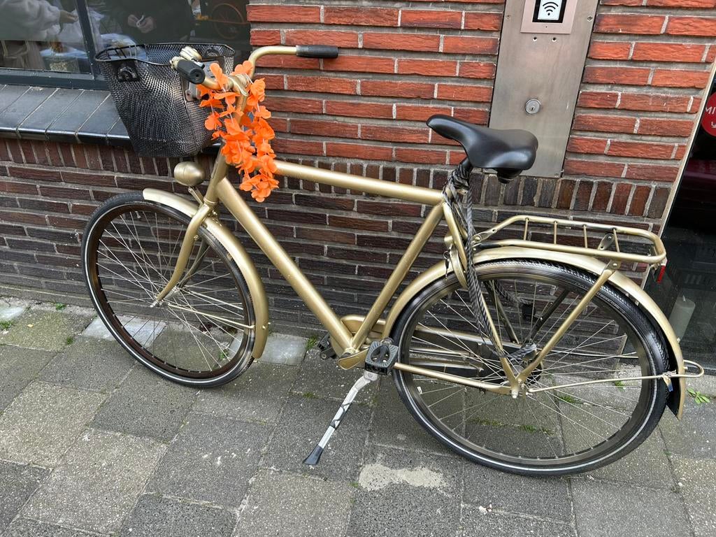 Cortina U1 RN Herenfiets - Goud - Incl. slot, bel, mand, 65 cm of meer, Ophalen, Gebruikt, Overige merken