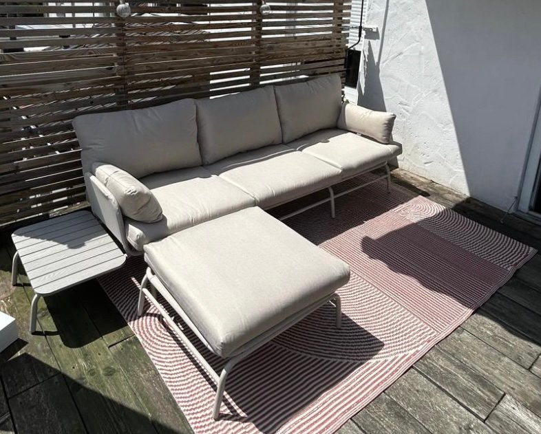 Beige loungeset Kwantum, Ophalen, Zo goed als nieuw, Aluminium, Bank
