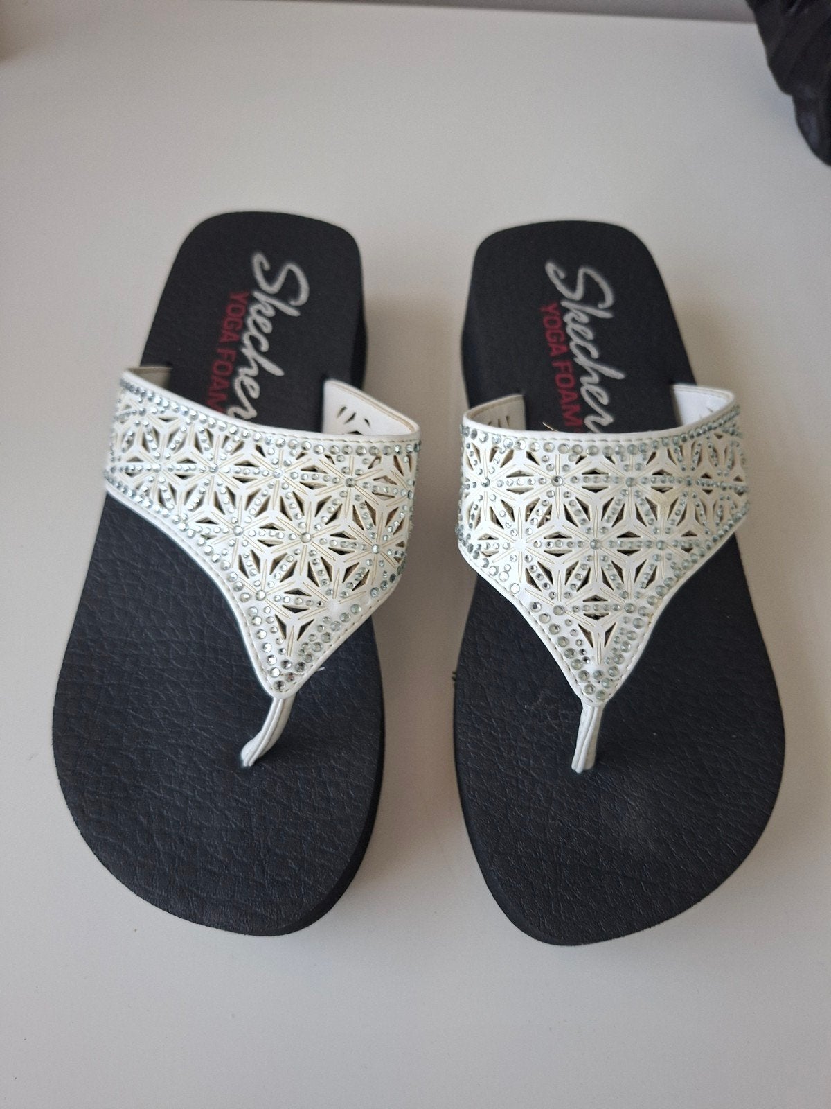 Skechers VINYASA - GLASS STAR Slippers Vrouwen - White 36, Slippers, Skechers, Wit, Ophalen of Verzenden