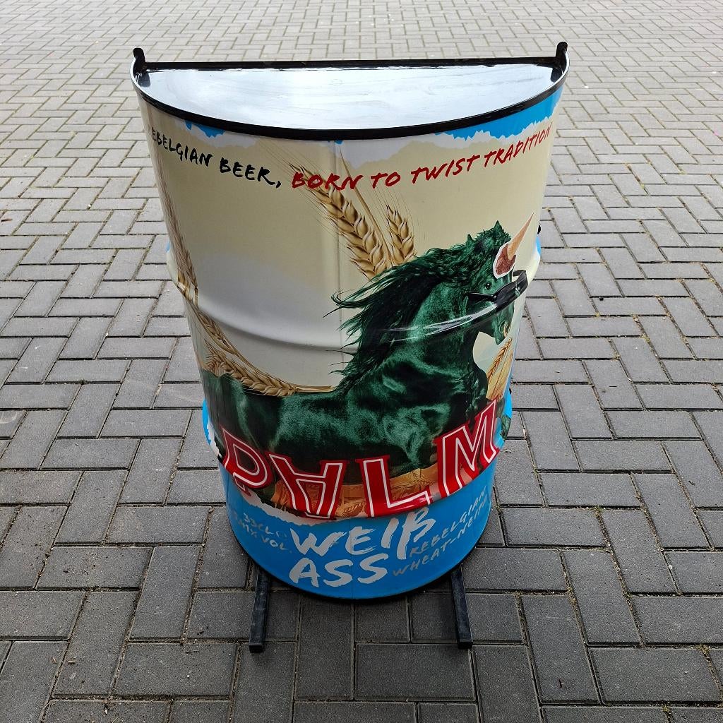 Palm bier half vat ton display, Ophalen, Gebruikt, Reclamebord