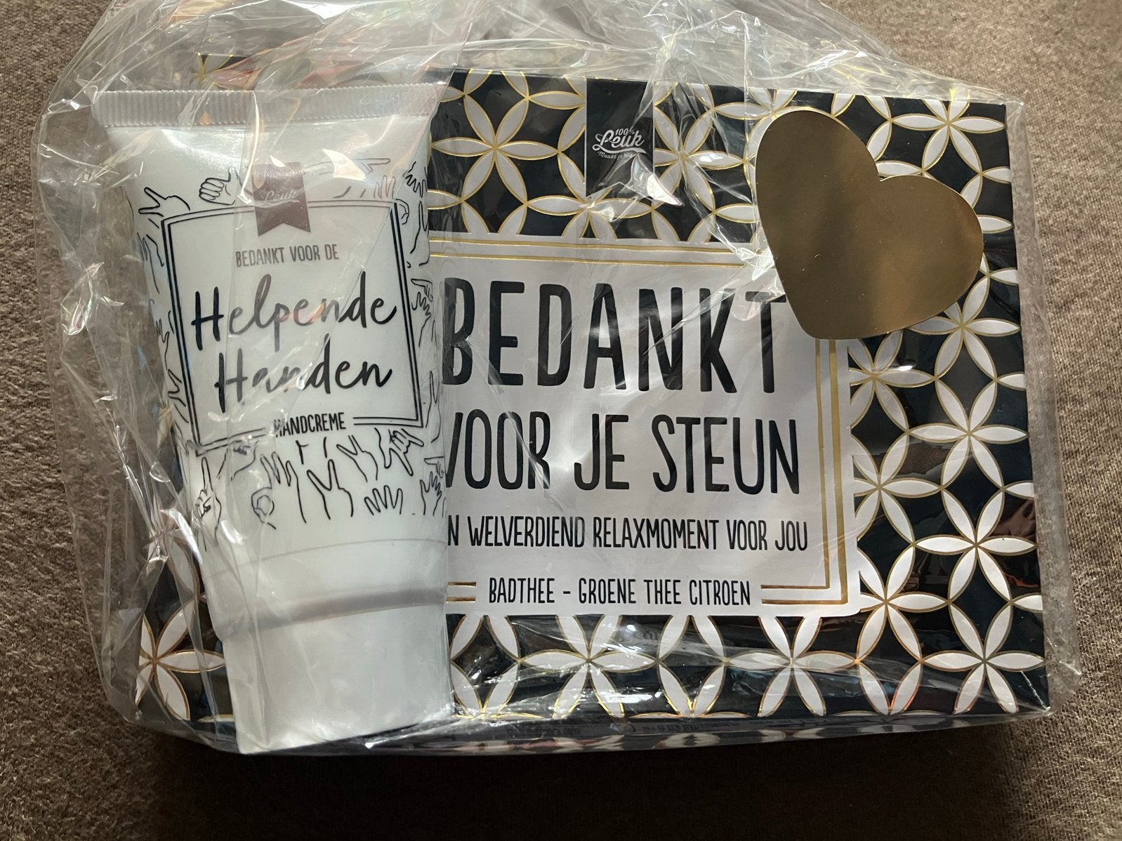 Verwenpakket: Badthee Groene Thee Citroen & Handcrème, Ophalen of Verzenden, Nieuw, Bad & Douche