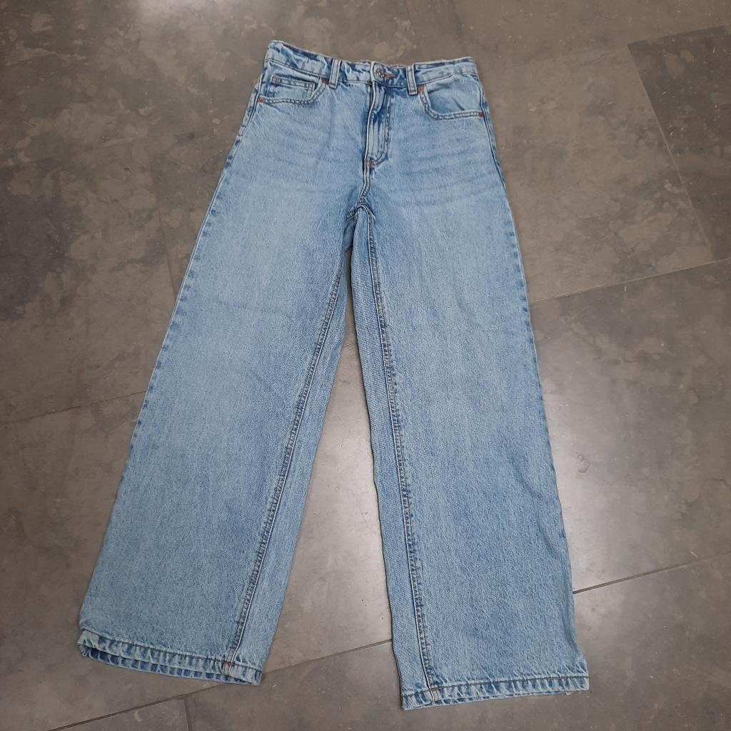 Wide leg jeans 164 zara, Verzenden, Zo goed als nieuw, Blauw, W27 (confectie 34) of kleiner