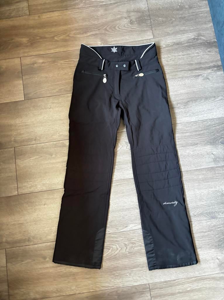Zwarte skibroek St. Moritz 42, Broek, Maat 42/44 (L), Ophalen of Verzenden, Zo goed als nieuw