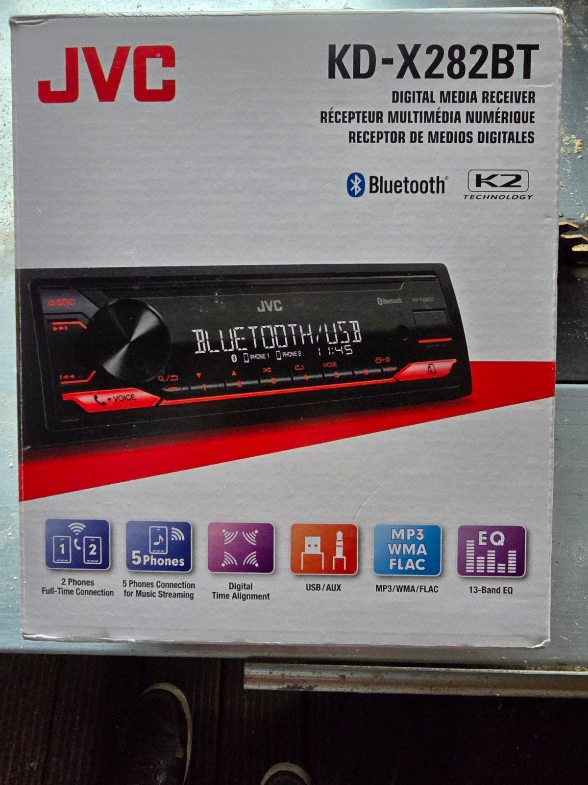 JVC KD-X282BT autoradio met usb en Bluetooth, Auto diversen, Autoradio's, Zo goed als nieuw, Ophalen of Verzenden