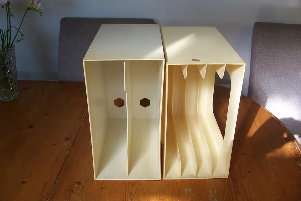 2 plastic  bakken voor lp's, Ophalen of Verzenden, 1960 - 1969, Gebruikt, 12 inch