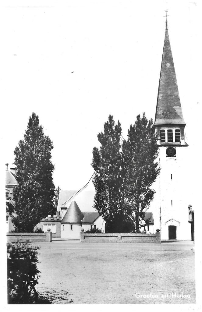 AK Heiloo - Witte Kerkje, Groeten uit...., Verzenden, 1940 tot 1960, Gelopen, Noord-Holland