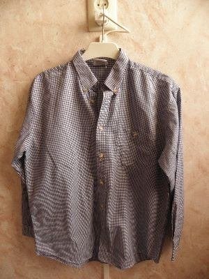 Net tijdloos blauw wit overhemd BAKITO BIJENKORF mt 152 zgan, Overhemd of Blouse, Ophalen of Verzenden, Zo goed als nieuw, Bijenkorf