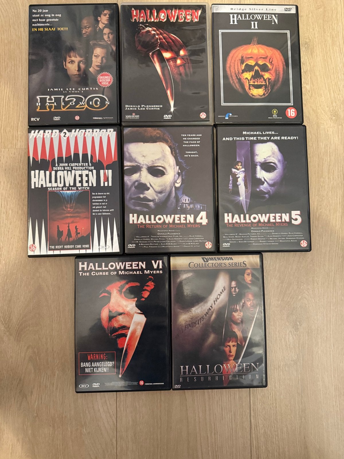 Halloween DVD Collectie (8 films), Vanaf 16 jaar, Ophalen of Verzenden, Inclusief doosje, Gebruikt