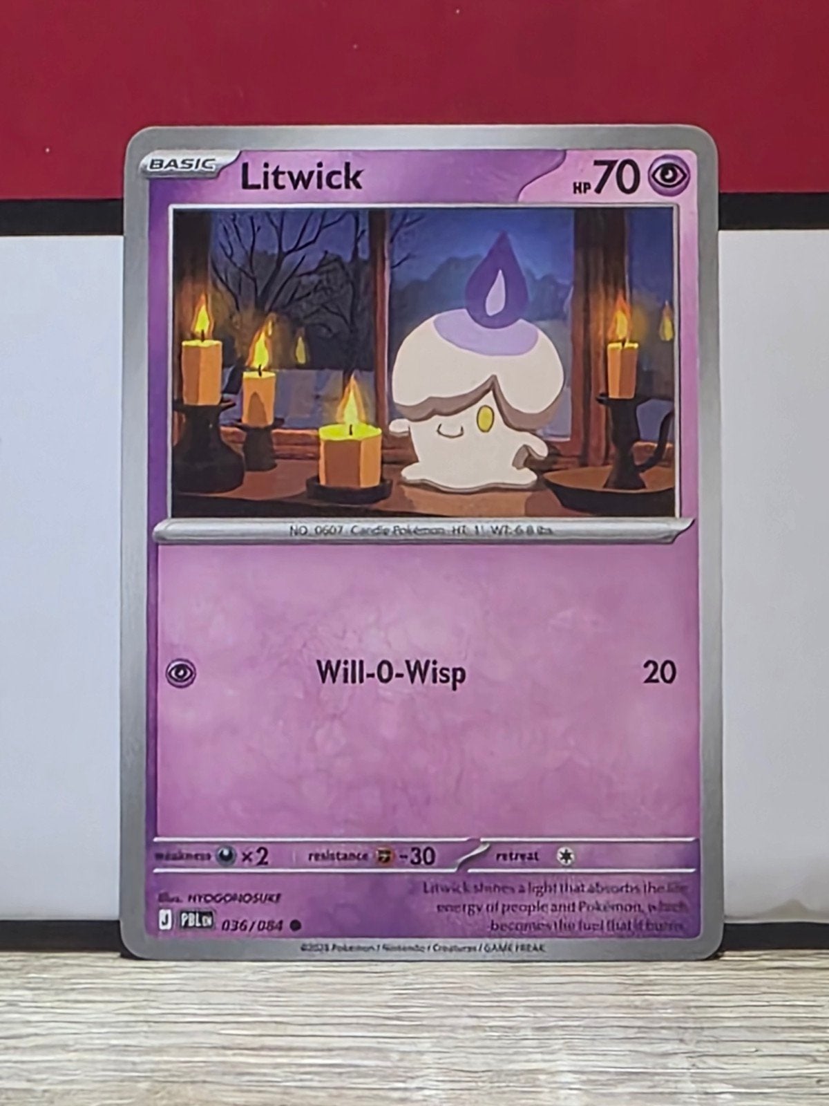 Litwick 036 Pitch Black Pokémon Kaart, Ophalen of Verzenden, Zo goed als nieuw, Losse kaart