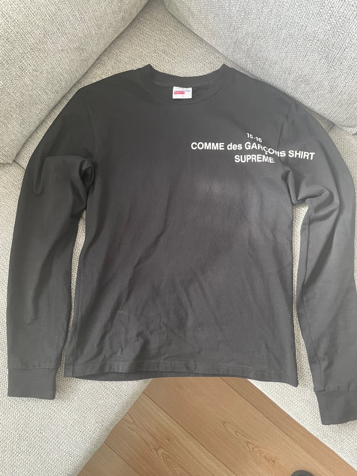 Comme des Garçons shirt x Supreme maat L, Kleding | Heren, Ophalen, Zo goed als nieuw, Maat 52/54 (L), Zwart
