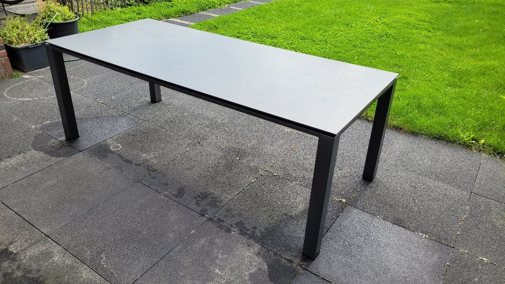 Tuintafel 90x210cm, Ophalen, Gebruikt, Rechthoekig, Aluminium