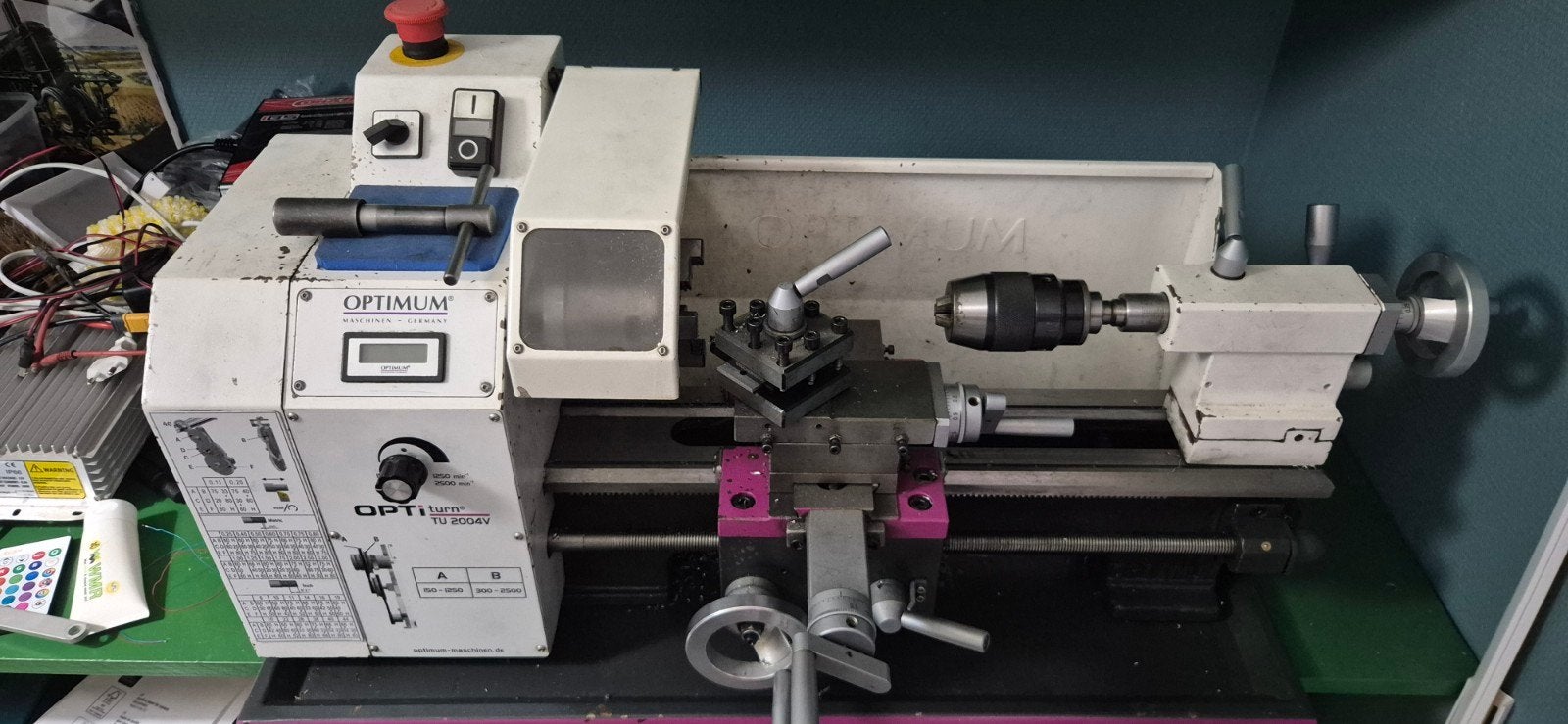 Optimum metaaldraaibank TU2004V 230V, Ophalen, Gebruikt, Metaaldraaibank, Minder dan 500 mm