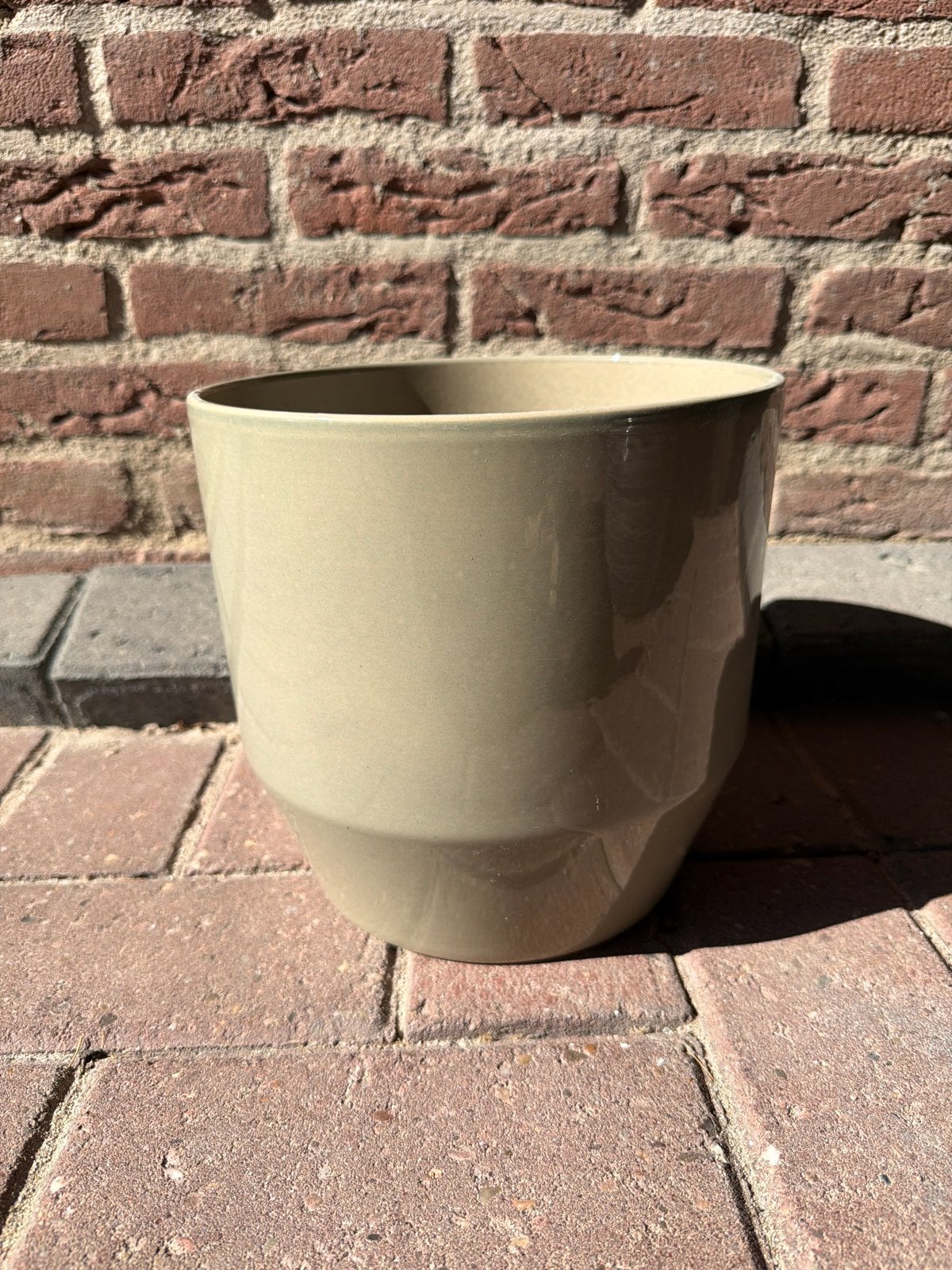 Dille & Kamille bloempot - Groen/Grijs, Rond, Binnen, Zo goed als nieuw, Minder dan 40 cm