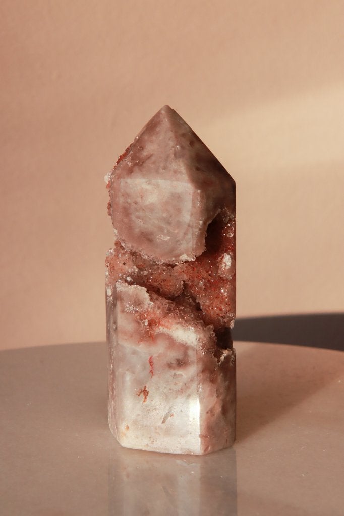Roze amethist toren | 220 gr edelsteen, kristallen, Ophalen of Verzenden, Nieuw