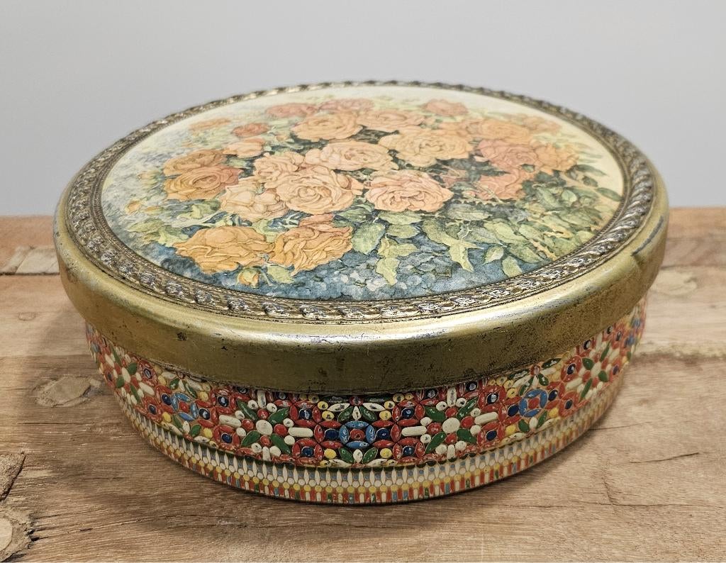 LEUKE VINTAGE KOEKTROMMEL, Gebruikt, Ophalen of Verzenden, Voorraadpot, Metaal