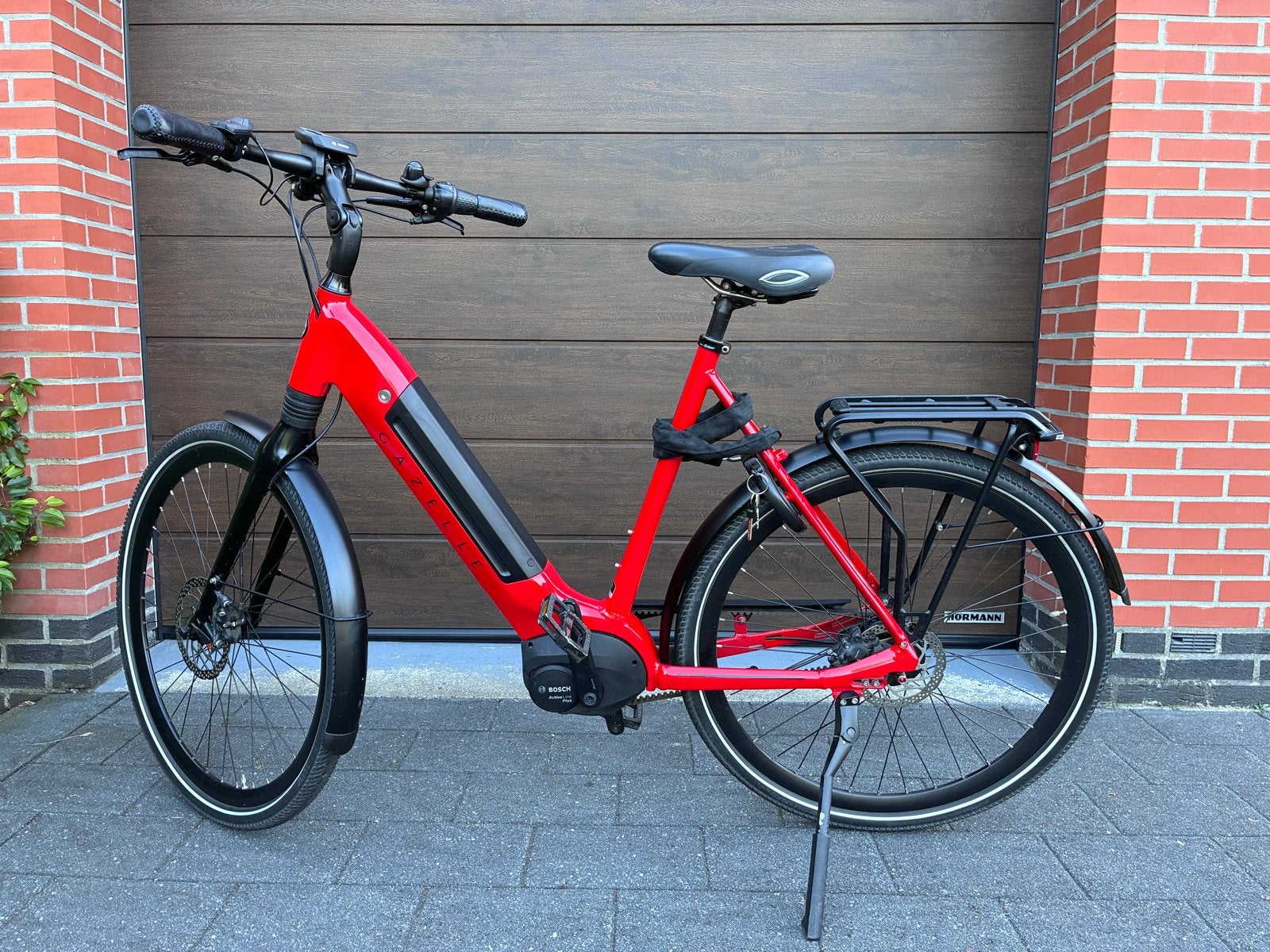 Gazelle C8 HMB belt E-bike - Bosch Active Line Plus - Rood, Ophalen, Gebruikt, 59 cm of meer, 50 km per accu of meer