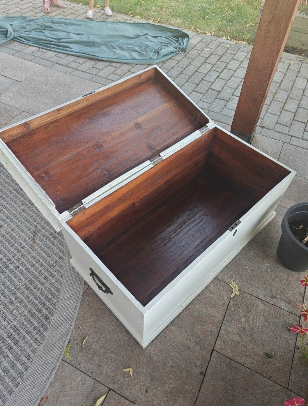 Witte opbergkist / dekenkist - 52x100x43cm, Huis en Inrichting, Ophalen, Gebruikt, 50 tot 100 cm, 5 – 50